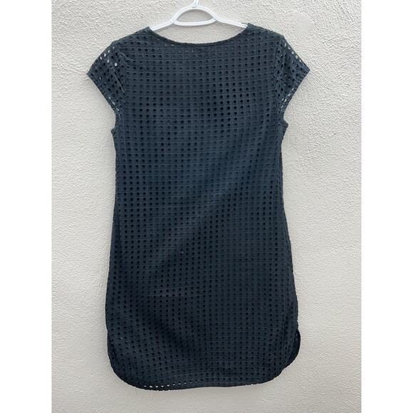 Womens Merona Black Cap Sleeve Crochet Square Detail Size XS - Picture 7 of 10